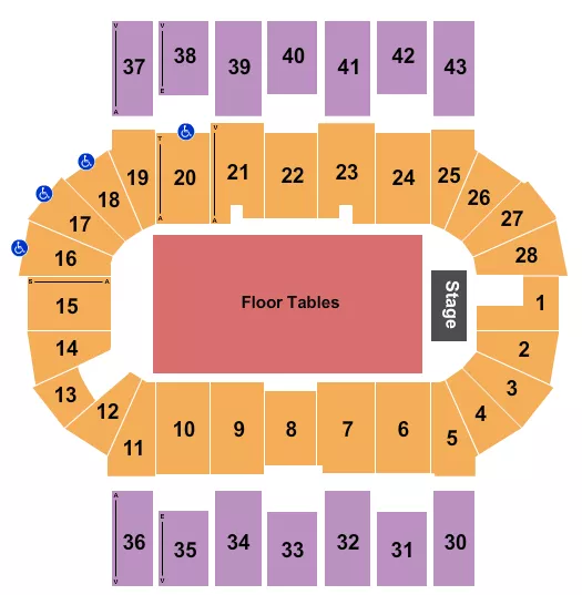 ENDSTAGE TABLES Seating Map Seating Chart