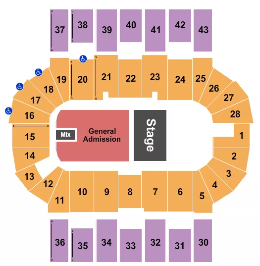 HALFHOUSE GA Seating Map Seating Chart