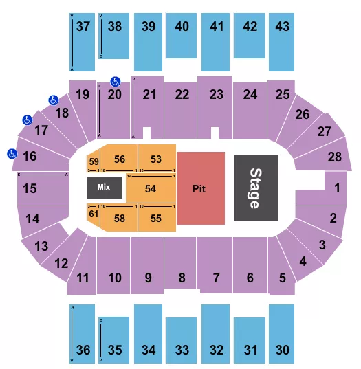 THE OFFSPRING Seating Map Seating Chart