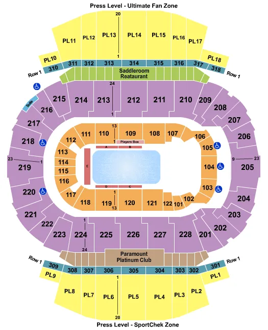 DISNEY ON ICE Seating Map Seating Chart