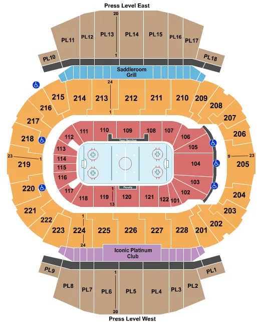 HOCKEY 2 Seating Map Seating Chart