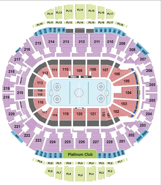 HOCKEY ROW Seating Map Seating Chart