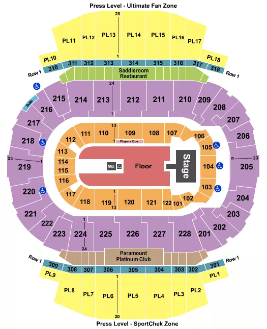 SUM 41 Seating Map Seating Chart