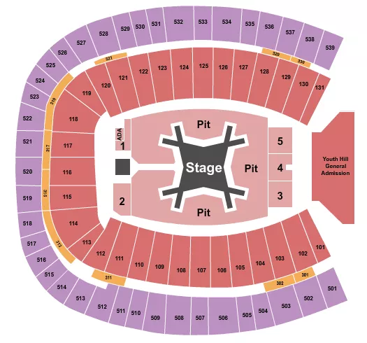 LUKE COMBS Seating Map Seating Chart