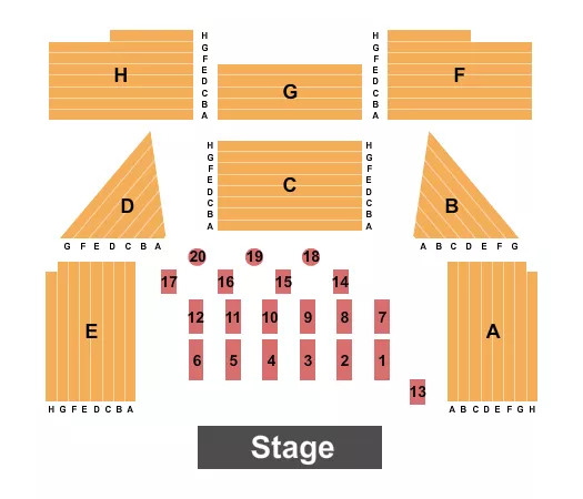 SCOTTISH RITE MASONIC CENTER TAMPA ENDSTAGE TABLES Seating Map Seating Chart