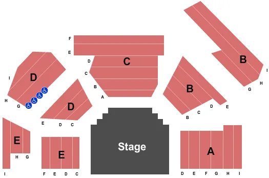 END STAGE Seating Map Seating Chart