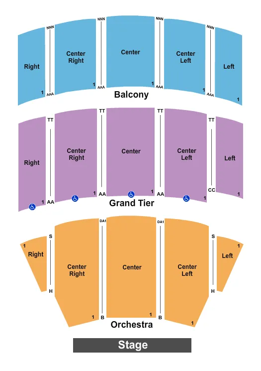 ENDSTAGE NO PIT Seating Map Seating Chart