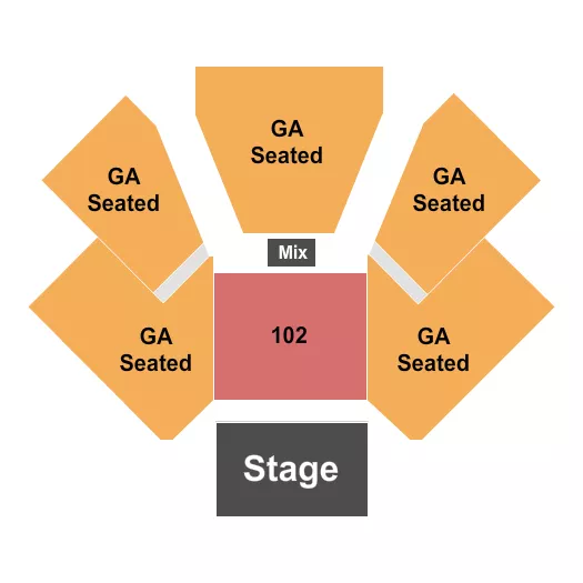ENDSTAGE GA 102RSV Seating Map Seating Chart