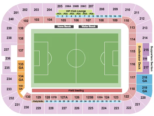 SOCCER Seating Map Seating Chart