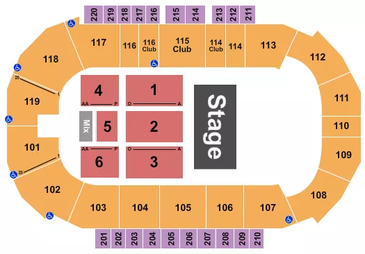 HALF HOUSE NO 200S Seating Map Seating Chart