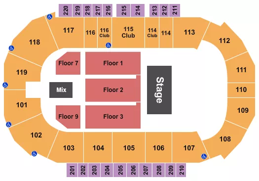RAMON AYALA Seating Map Seating Chart