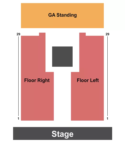 END STAGE Seating Map Seating Chart
