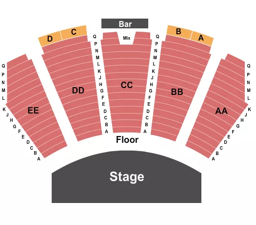 END STAGE Seating Map Seating Chart