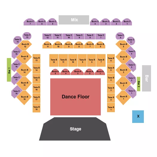 ENDSTAGE DANCE FLOOR Seating Map Seating Chart