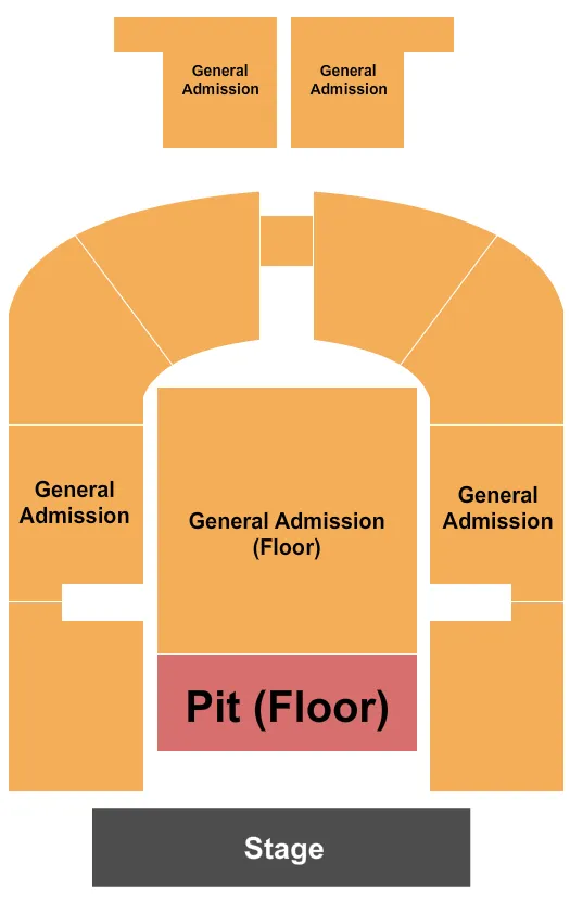 ENDSTAGE GA PIT GA BOWL Seating Map Seating Chart