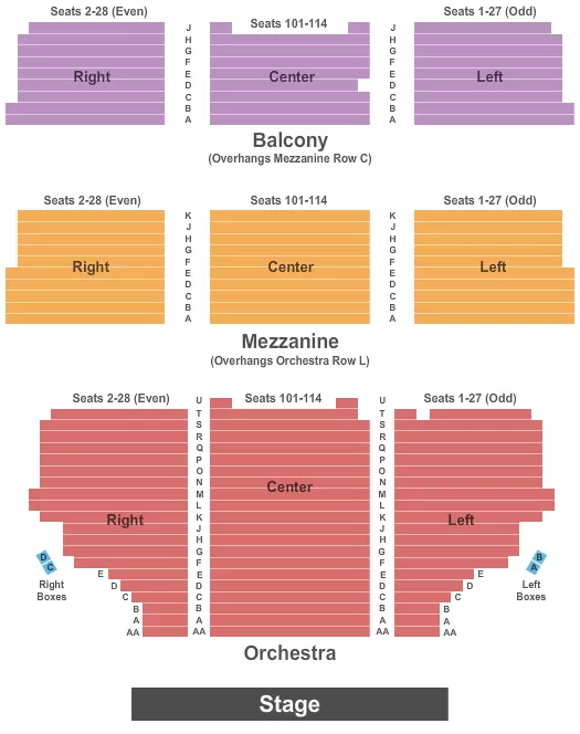 SHUBERT THEATRE NY ENDSTAGE HELLO DOLLY Seating Map Seating Chart