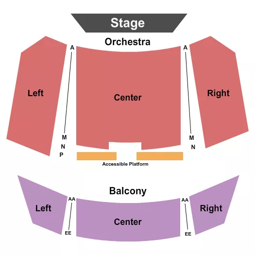 END STAGE Seating Map Seating Chart