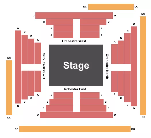 THE MAX AT SIGNATURE THEATRE ARLINGTON CENTER STAGE Seating Map Seating Chart