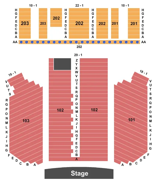 ENDSTAGE 2 Seating Map Seating Chart