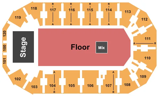 GA FLOOR Seating Map Seating Chart