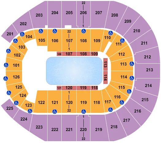 DISNEY ON ICE Seating Map Seating Chart