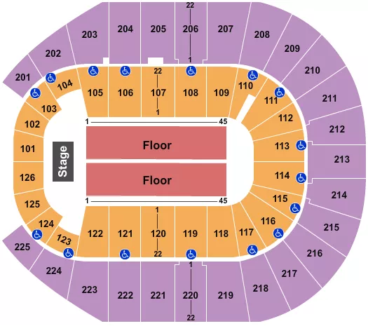 END STAGE Seating Map Seating Chart