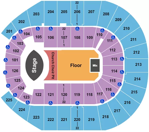 ERIC CHURCH Seating Map Seating Chart