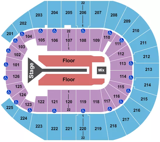MAROON 5 Seating Map Seating Chart