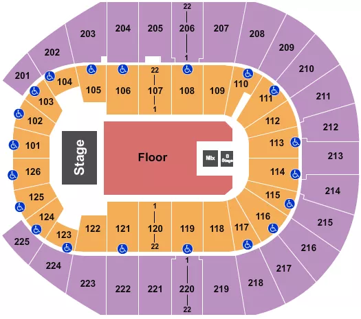 PENTATONIX Seating Map Seating Chart