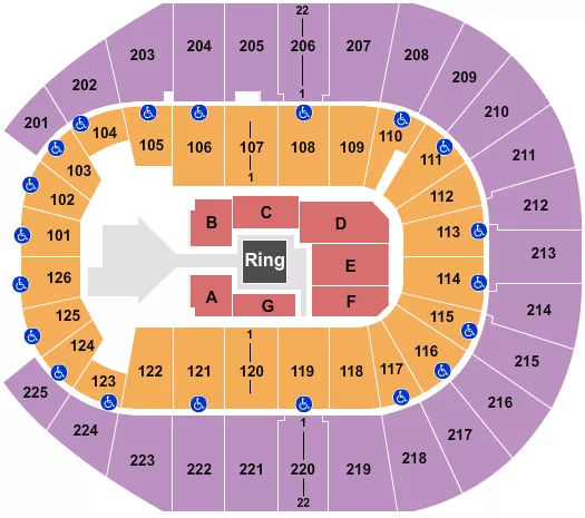 WWE Seating Map Seating Chart