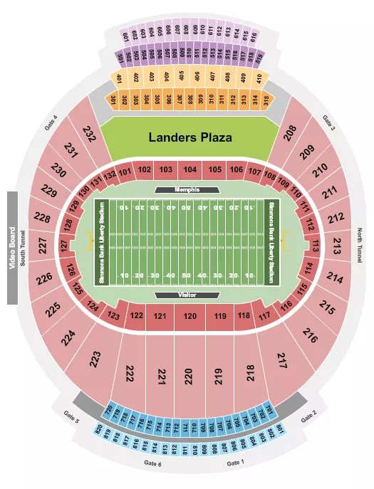 FOOTBALL 2 Seating Map Seating Chart