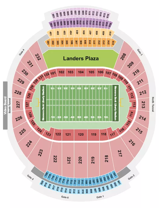 FOOTBALL Seating Map Seating Chart