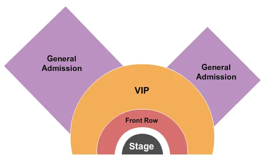 CHIPPENDALES THEATER AT PLANET HOLLYWOOD RESORT CASINO ENDSTAGE GA VIP GA FRONT ROW Seating Map Seating Chart