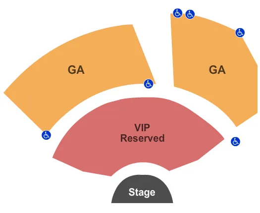 CHIPPENDALES THEATER AT PLANET HOLLYWOOD RESORT CASINO ENDSTAGE RESERVED VIP Seating Map Seating Chart