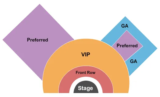 CHIPPENDALES THEATER AT PLANET HOLLYWOOD RESORT CASINO GA PREFERRED Seating Map Seating Chart
