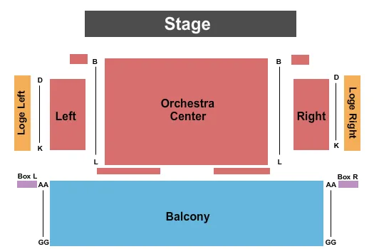 ENDSTAGE Seating Map Seating Chart
