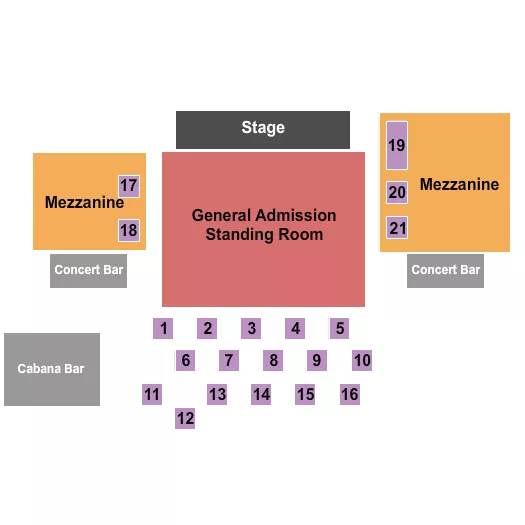 END STAGE Seating Map Seating Chart