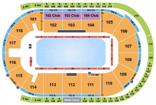 STARS ON ICE Seating Map Seating Chart