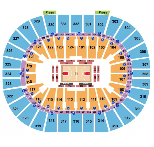 BASKETBALL Seating Map Seating Chart