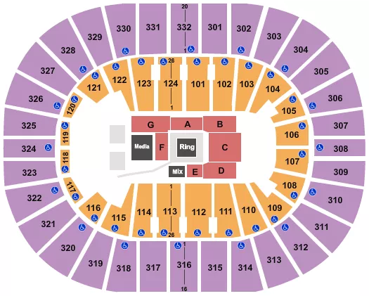 BOXING Seating Map Seating Chart