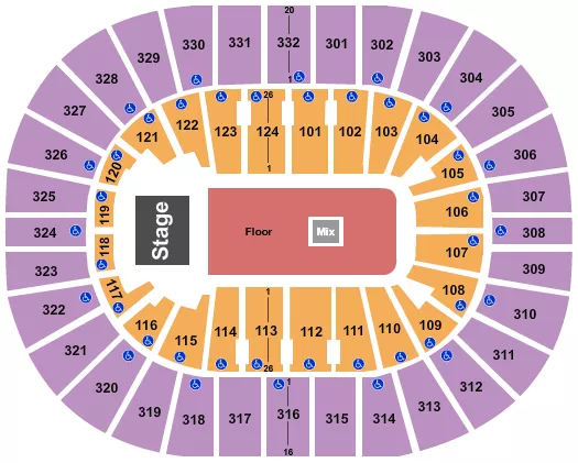 ENDSTAGE FLOOR Seating Map Seating Chart