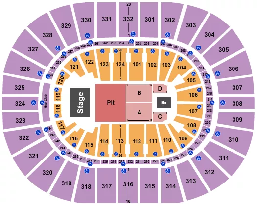 ENDSTAGE PIT Seating Map Seating Chart