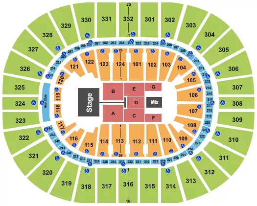 MERCYME Seating Map Seating Chart