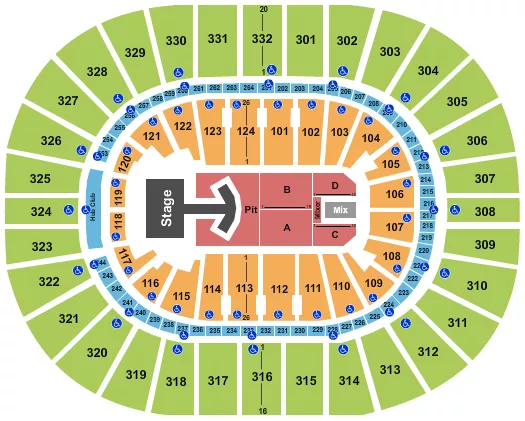 LUMINEERS Seating Map Seating Chart
