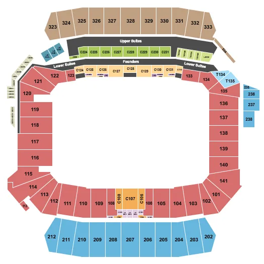 MONSTER JAM Seating Map Seating Chart