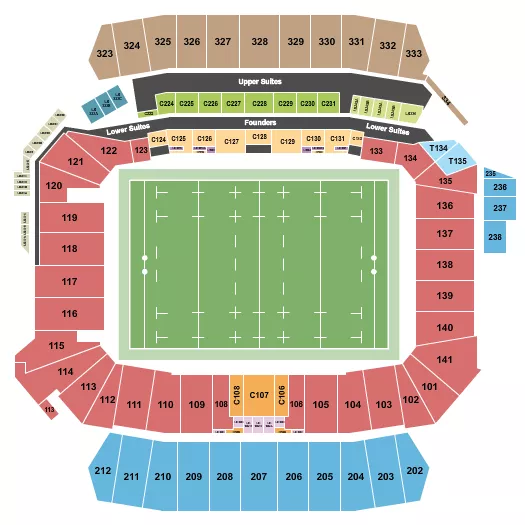 RUGBY Seating Map Seating Chart
