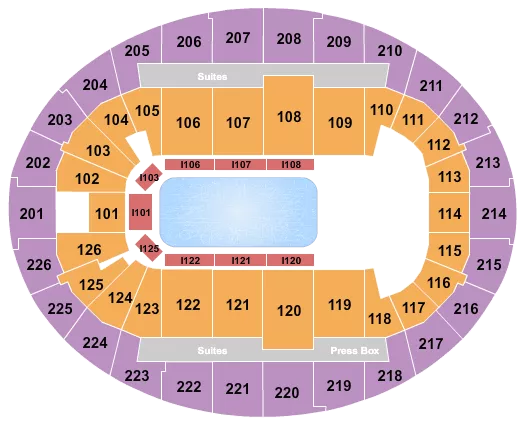 DISNEY ON ICE 2 Seating Map Seating Chart