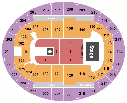 ENDSTAGE 3 Seating Map Seating Chart