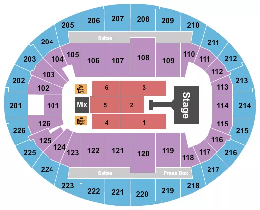 JONAS BROTHERS Seating Map Seating Chart