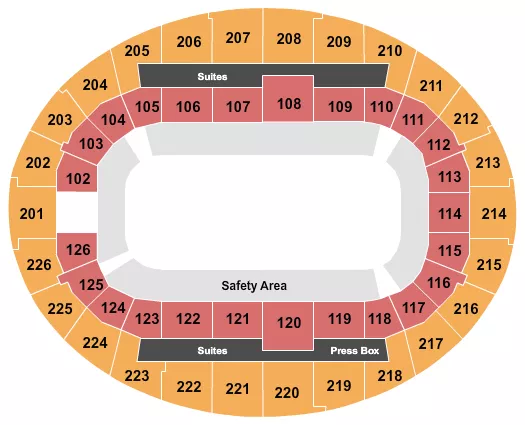 MONSTER JAM Seating Map Seating Chart